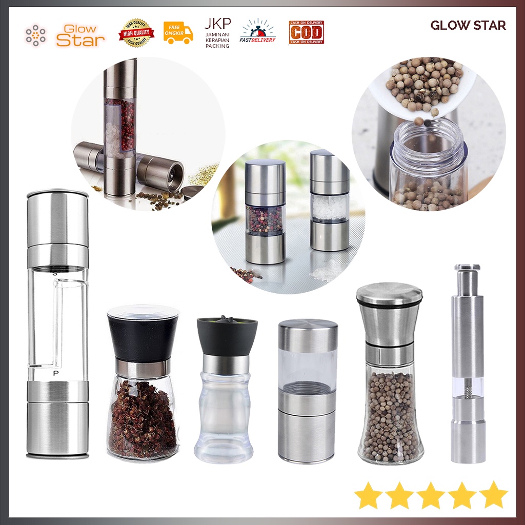 Penggiling Penghancur Penghalus Pemarut Parutan Biji Lada Merica Manual Pepper Mill Grinder