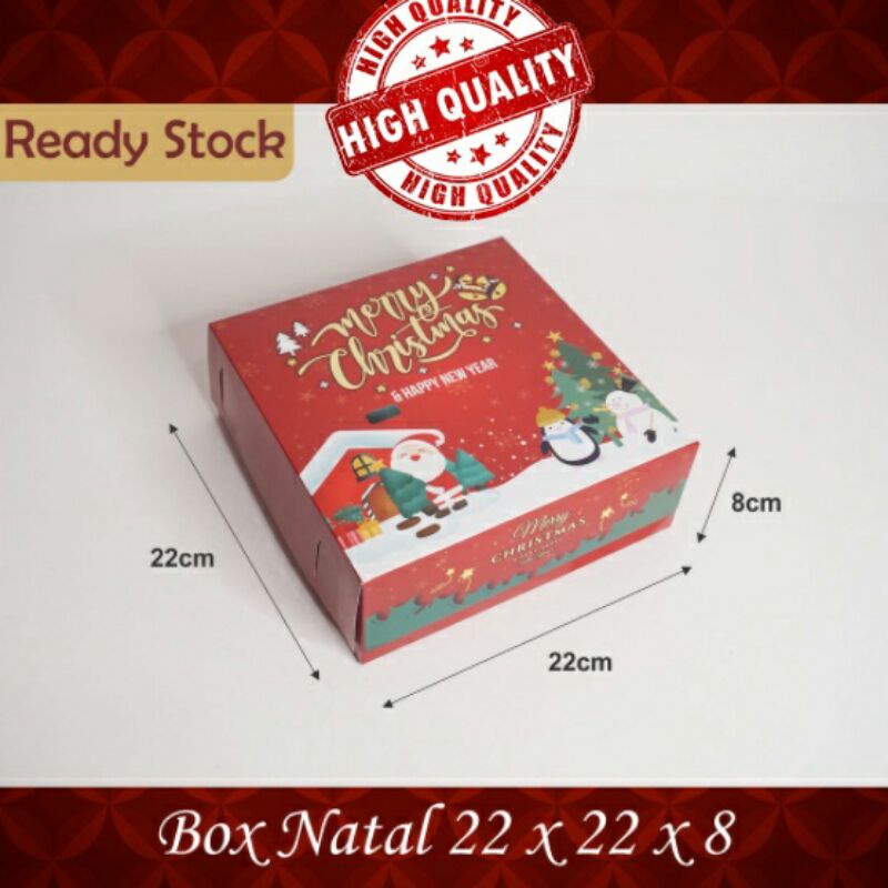 

Box Hampers Natal 22x22x8 Merry Christmas