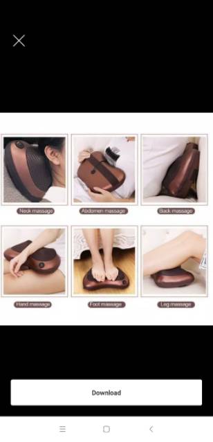 Alat pijat leher car n home/Bantal shiatsu