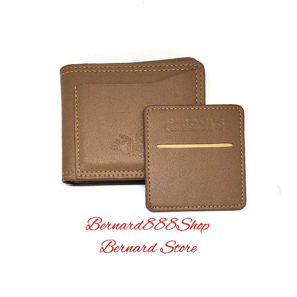 Dompet Pria Dompet Laki2 Dompet Mini Model Kartu Cabut Bahan PU Leather Brudu