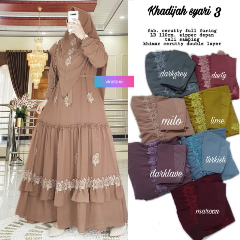 GAMIS WANITA KHADIJAH SYARI 8 BY VINSTORE