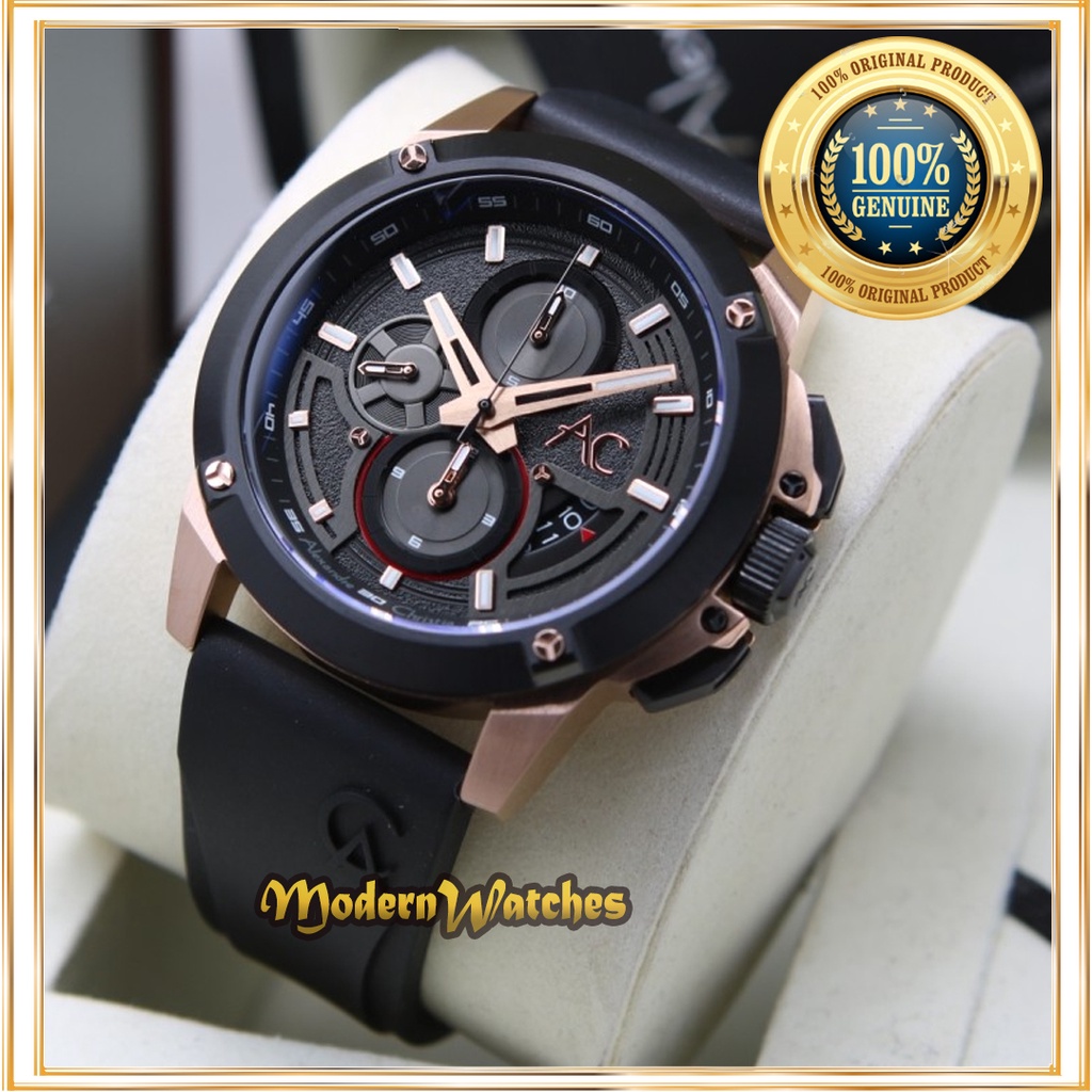 Jam Tangan Ori Pria Terbaru Alexandre Christie AC 9601 / 9602 Yellow Black Kuning Hitam Collection R