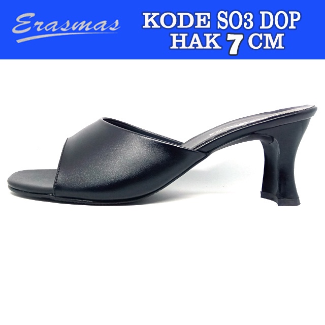 Sandal Selop Slop PSR S03 SO3 Erasmas Hak 7 Cm Persit Bhayangkari IKKT Formal Arisan Pertemuan