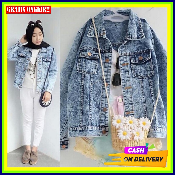 Jeket Jeans Remaja Premium Murah Jaket Jeans Wanita Oversize Jaket Wanita Import Premium Jeket Remaj