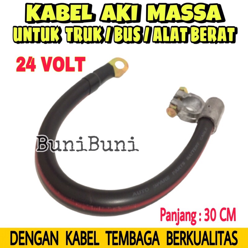 Kabel Aki Massa / Masa Paralel Aki Untuk Mobil Truk &amp; Bus 24 Volt Full Tembaga