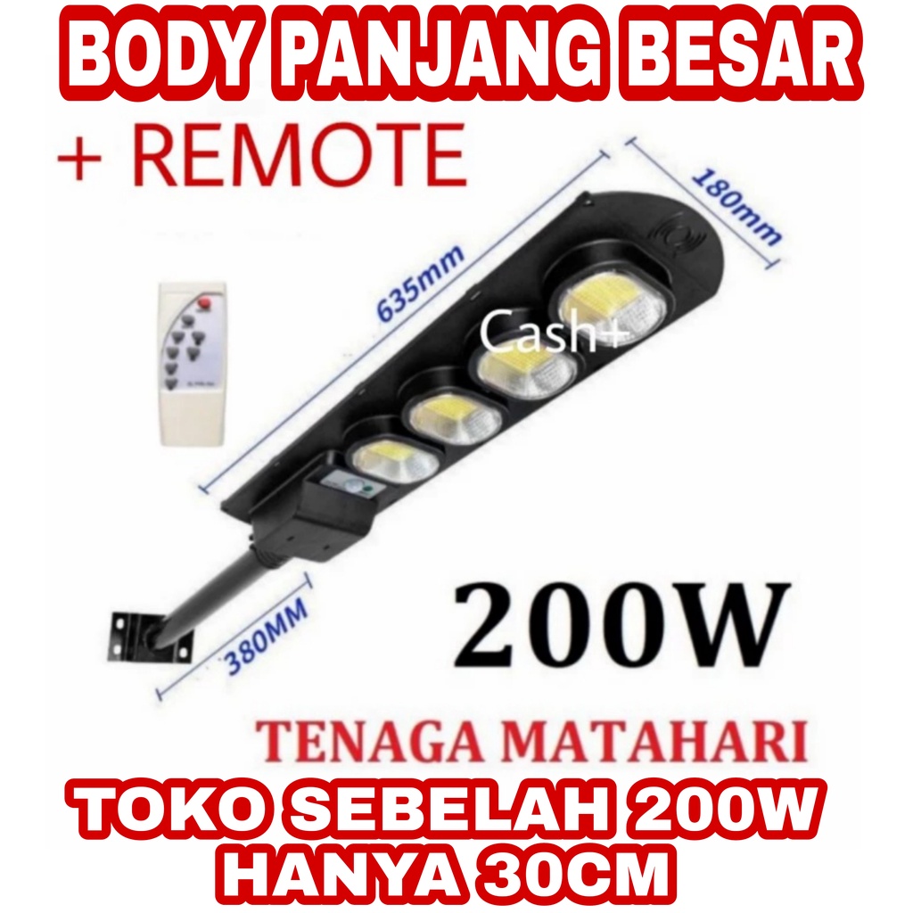 Lampu Jalan 200w Solar Cell Lampu Pju 200 watt Solar Panel Remote