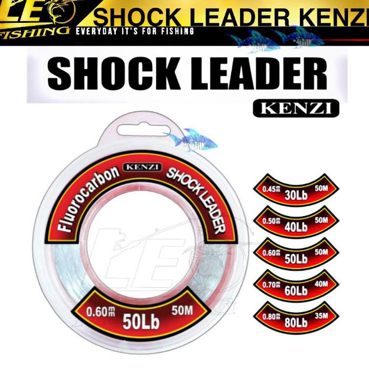 SHOCK LEADER KENZI KOJI FLUOROCARBON PANJANG 50M TERSEDIA 15LB 20LB 30LB 40LB 50LB 60LB 80LB –SRU.27