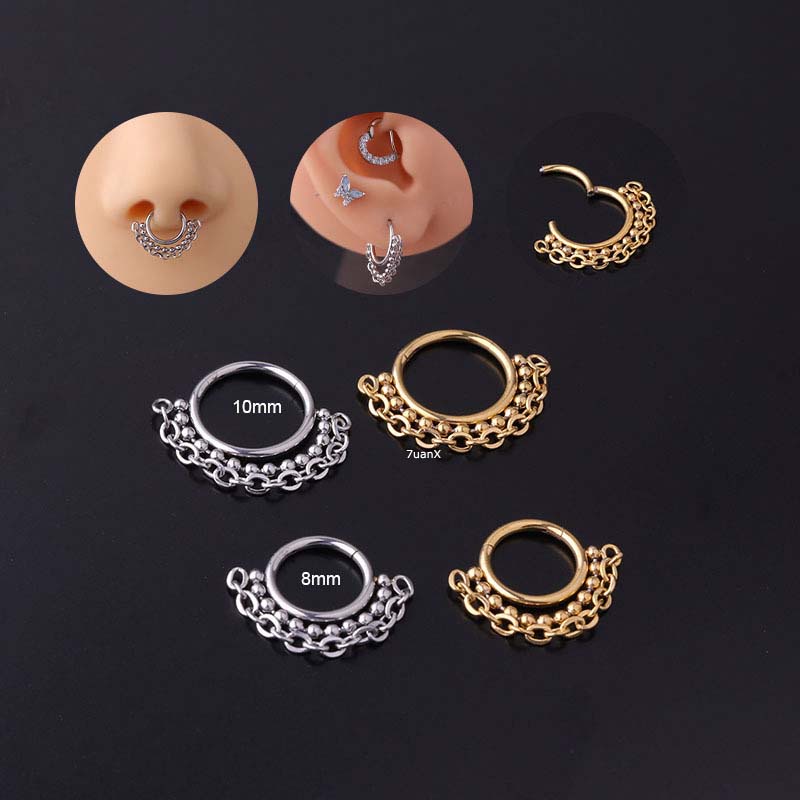 1 Pc Anting Tindik Hidung Bahan Stainless Steel Ukuran 16 Untuk Unisex