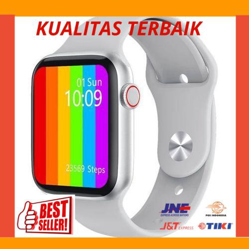New Smartwatch IWO W46 Wireless Charger Bisa Custom WF Komarakstore - Putih