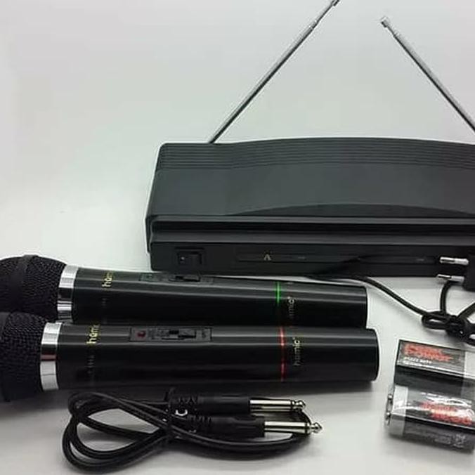 Mic Wireless Double Microphone/Mic Tanpa Kabel/Microphone Wireless