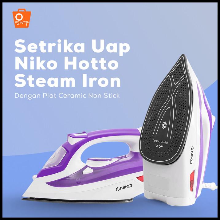Setrika Uap Niko Hotto Steam Iron | Setrikaan Baju Uap Panas | Oshop