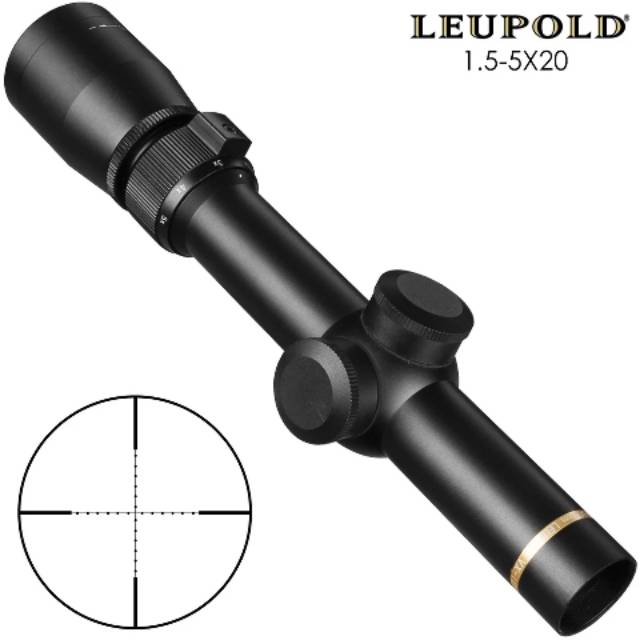 Teleskop Leupold VX III 1.5-5x20 Mildot Riflescope Telescope Buntung Leupold Mark VX III 1.5-5x20