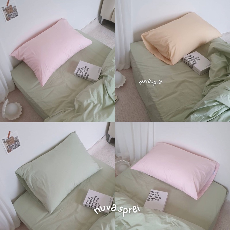 @nuvasprei - Sprei sage green plaid pastel series | Sprei polos | korean bedroom