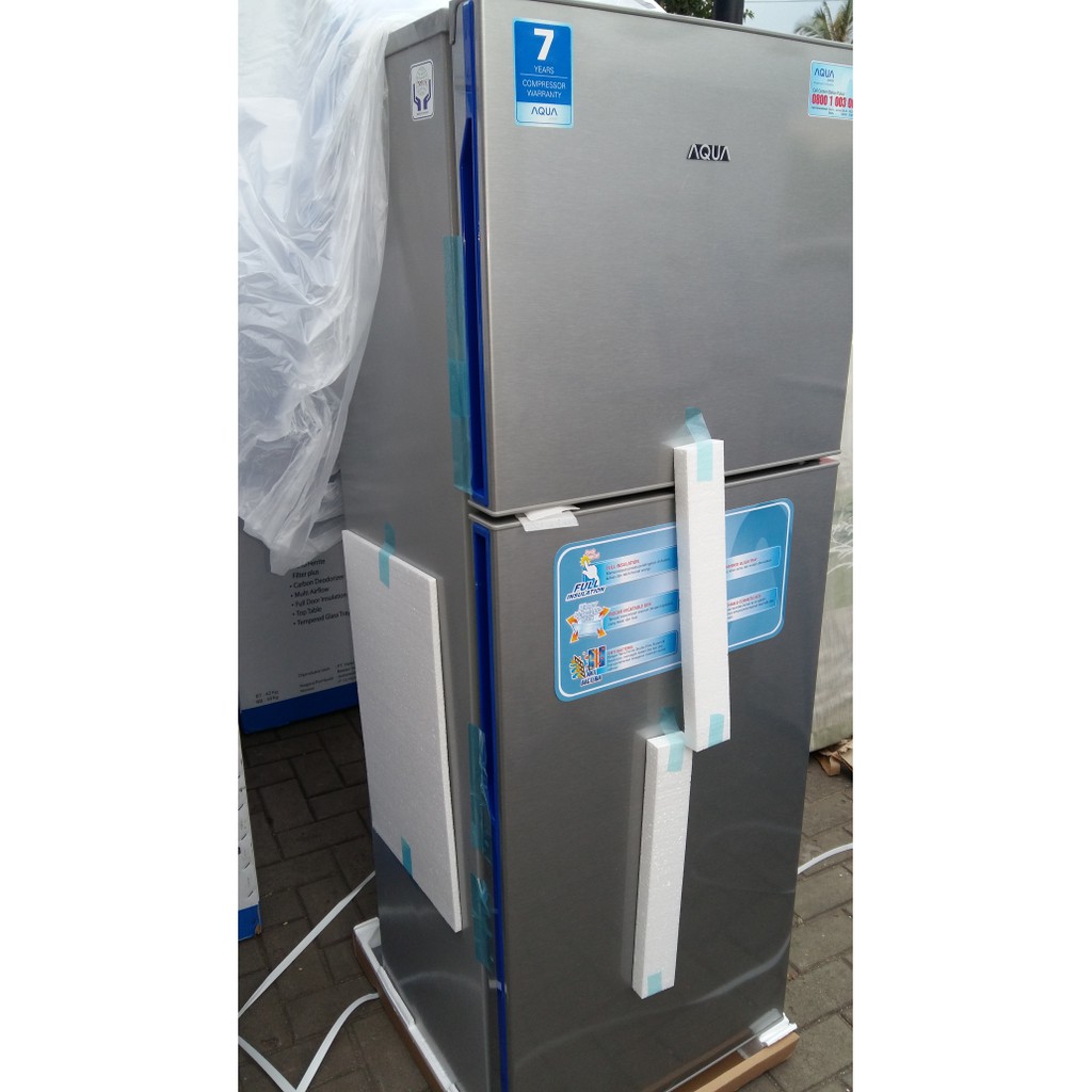 AQUA AQR-D270 AQR-DTM285CBP Kulkas 2 Pintu 225L Low Watt AQRD270 AQRDTM285CBP No Frost Sanyo
