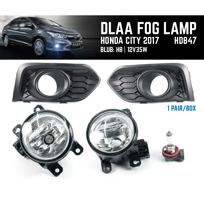 FOGLAMP / LAMPU KABUT DLAA HD847 HONDA CITY 2017