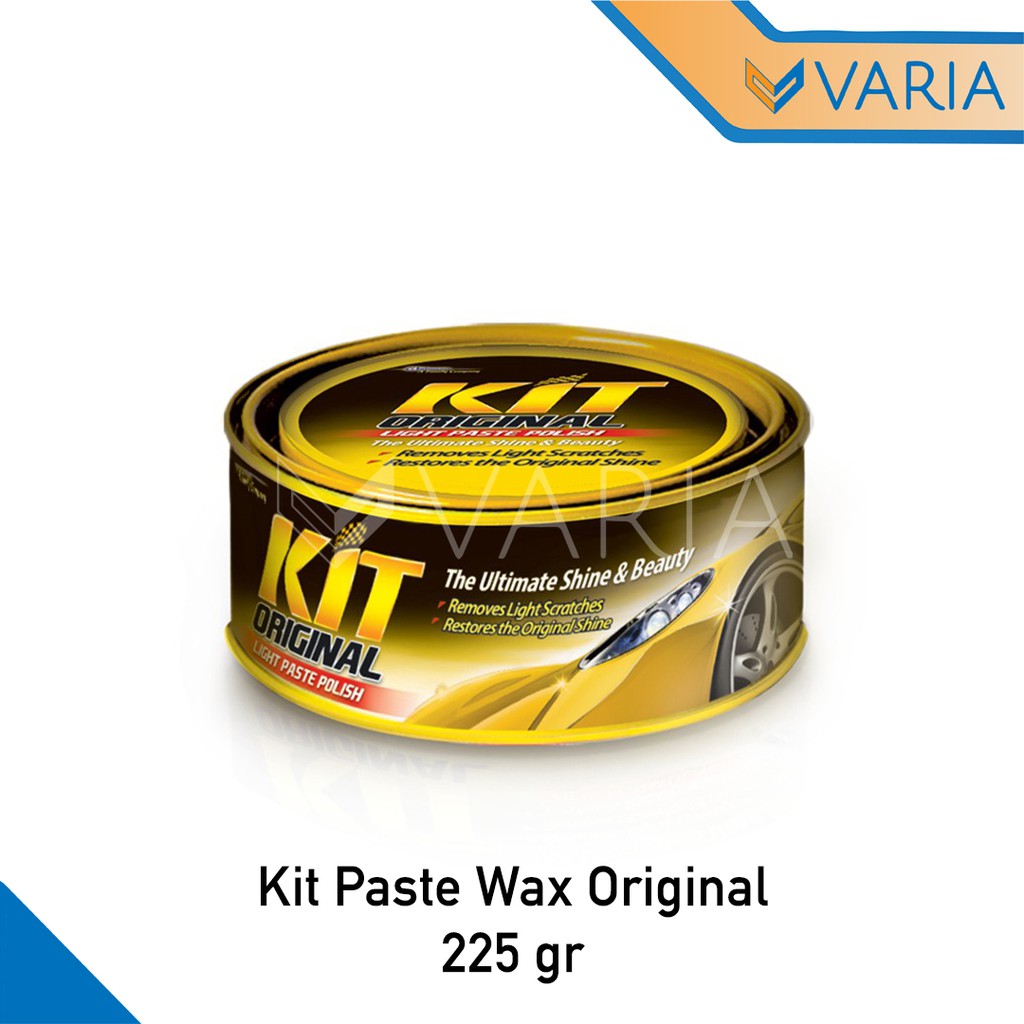 Kit Paste Wax Original Car Kuning Light Polish Poles Body Mobil 225 gr