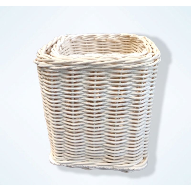 Keranjang Rotan Kecil / Kotak Pensil / Kotak Persegi Panjang / Keranjang Rotan / Kerajinan Tangan