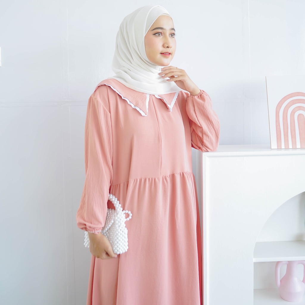 (MGA) GAMIS STACI MIDI DAILY BUSUI DRESS RAYON CRINCLE