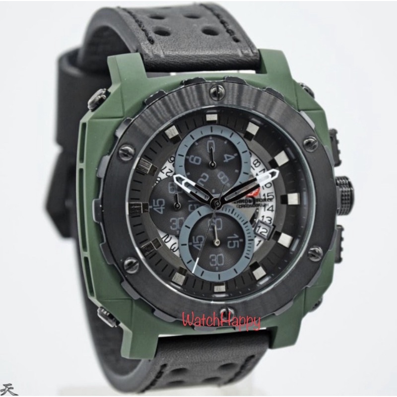 WatchHappy Chronoforce 5323 5323G CF 5323 Hurricane Special Edition Green Army Men Watch Original