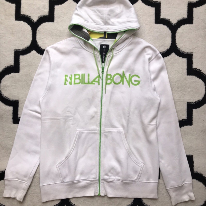 Billabong White Hoodie Zipper