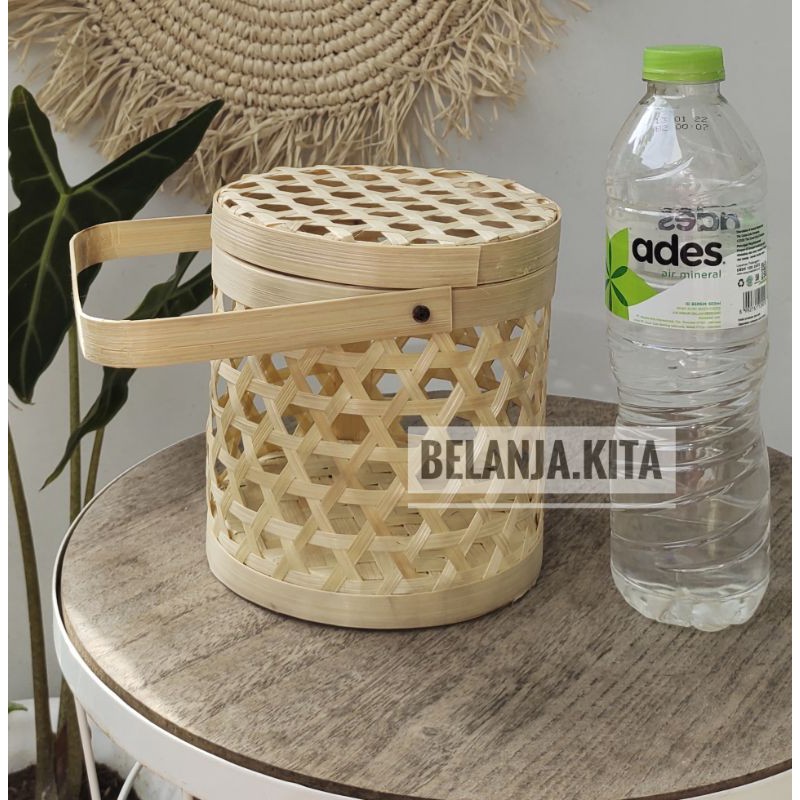 GROSIR TERMURAH tas hampers anyaman bambu k / keranjang hantaran bambu lucu GARANSI