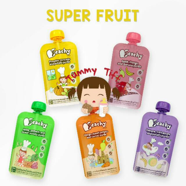 PEACHY SUPER FRUIT baby food 120gr 6month