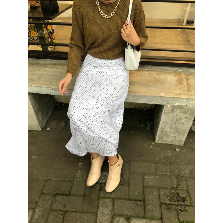 ZEA - Printed Skirt - Rok Motif Polkadot Macan Katun