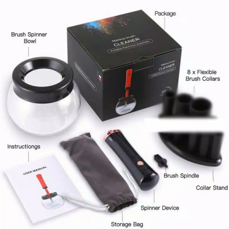 Pembersih Kuas Makeup Elektrik Pembersih Kuas Makeup Pengering Kuas Makeup Pembersih Kuas