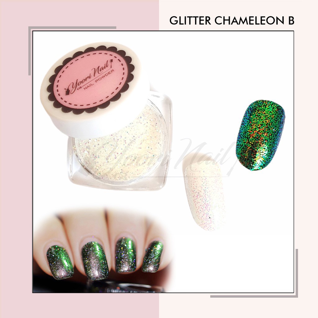 Glitter chameleon B gliter bunglon nail art holographic glitter holo effect