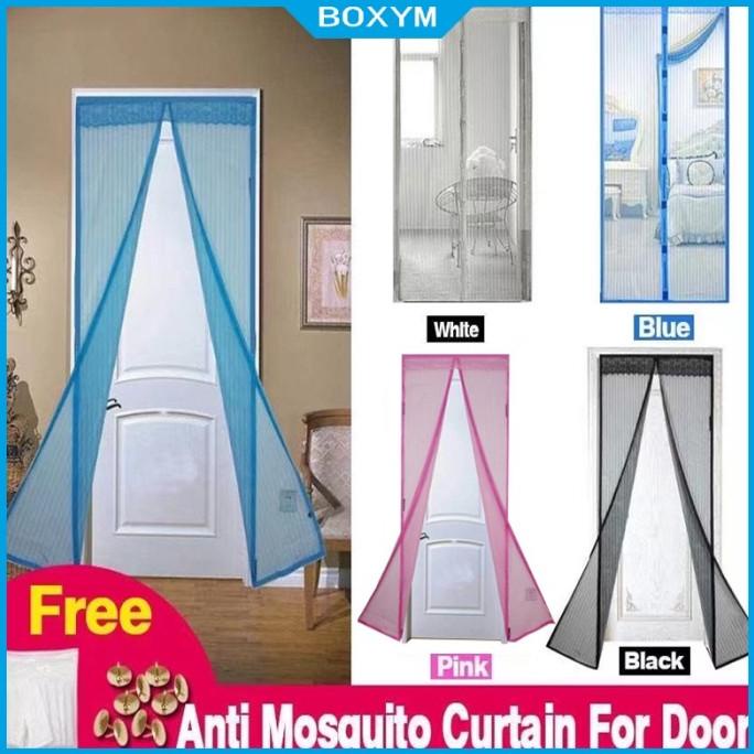 Tirai Pintu Magnet Kawat Nyamuk Magic Net Polos Tirai Anti Nyamuk
