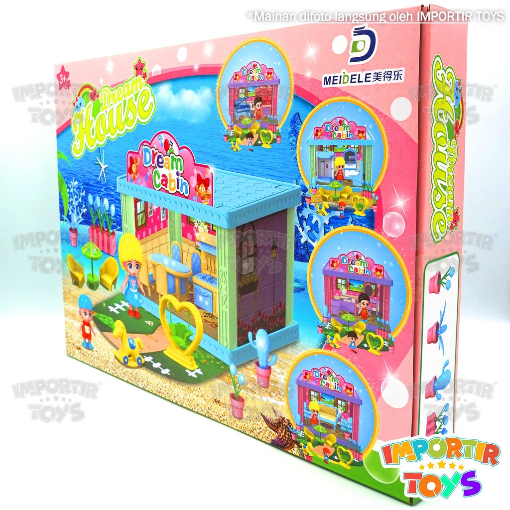 Mainan Rumah Villa Anak Cewek + KITCHEN SET (IMPORTIR TOYS QUALITY)