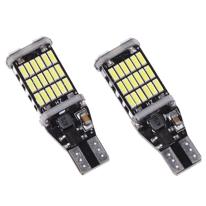 [BISA COD] Lampu Led Mundur T15 T10 W16w Canbus 45 Led Super Bright Error Free