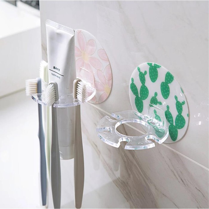 Strong Suction Sticker Toothbrush Toothpaste Shaver Storage Rack Bathroom Organizer Shelf