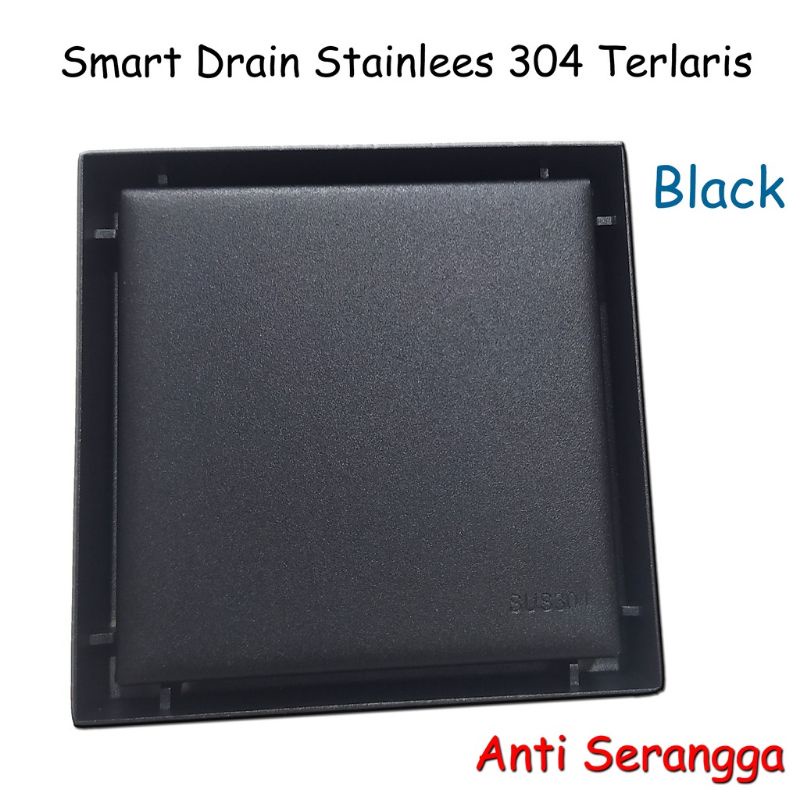 smart drain black hitam / saringan got stainless 304 anti bau / bisa isi keramik PROMO TERMURAH