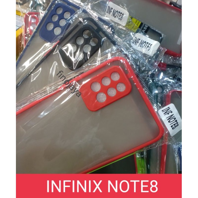 Case Aero My choice infinix Note 8 Silikon Dove Pelindung Camera