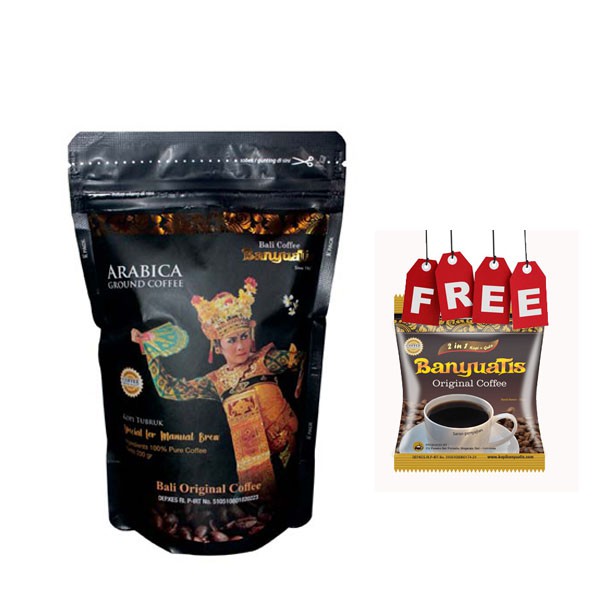 BALICIHUI Kopi Bali Arabica Ground / Kristal / Giling Kasar 200 Gram By Banyuatis