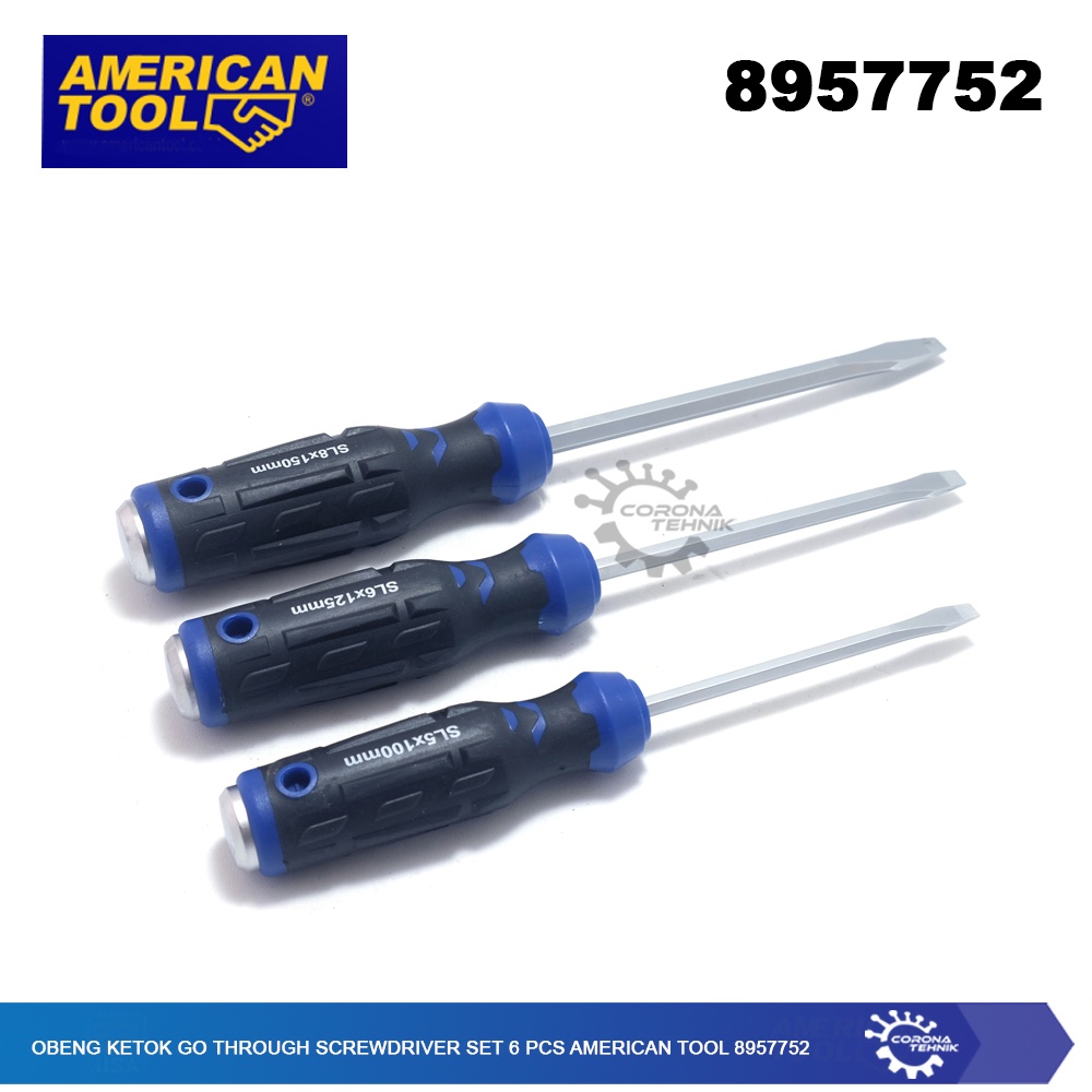 American Tool 8957752 - Obeng Ketok Go Through Screwdriver Set 6 Pcs