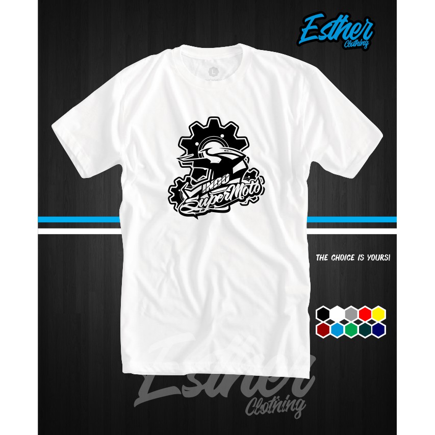 Hot Kaos Baju Racing Indo Supermoto Helm Gear Design Kaos Otomotif Esthercloth Shopee Indonesia