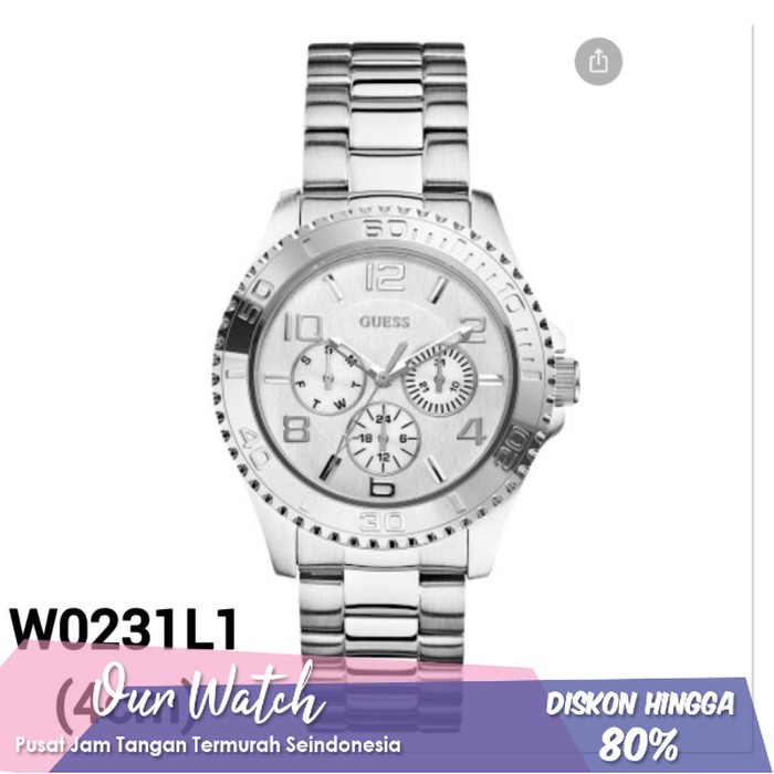 Jam Tangan Wanita Guess Original W0231L1 Elegan