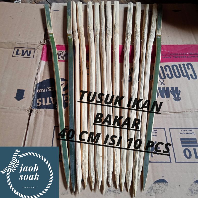 

Tusuk sate bambu ikan bakar / ayam bakar / 40 cm isi 10 pcs
