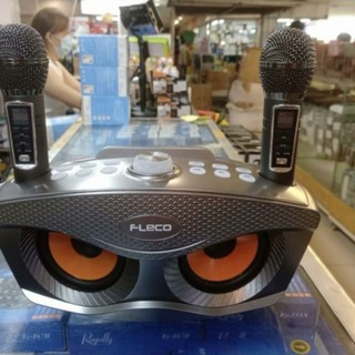 Speaker Bluetooth Karaoke 2 Mic Wireless Fleco FL-311 Plus Digital