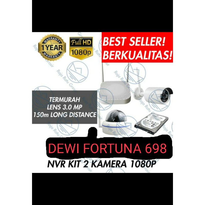 PAKET CCTV NVR 4 KAMERA WIRELESS IP CCTV 1080P