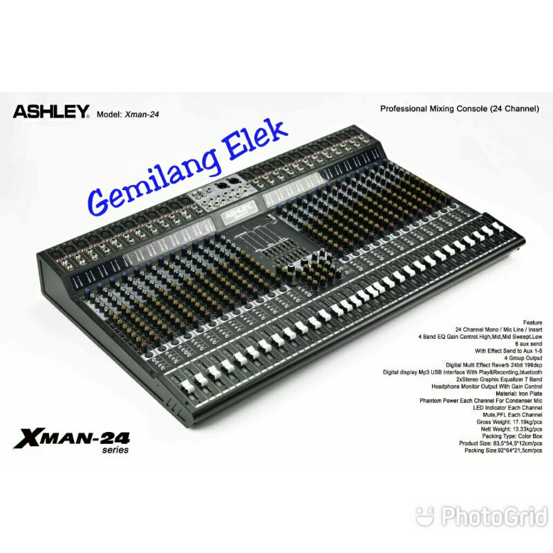 Mixer ASHLEY XMAN 24 ORIGINAL GARANSI