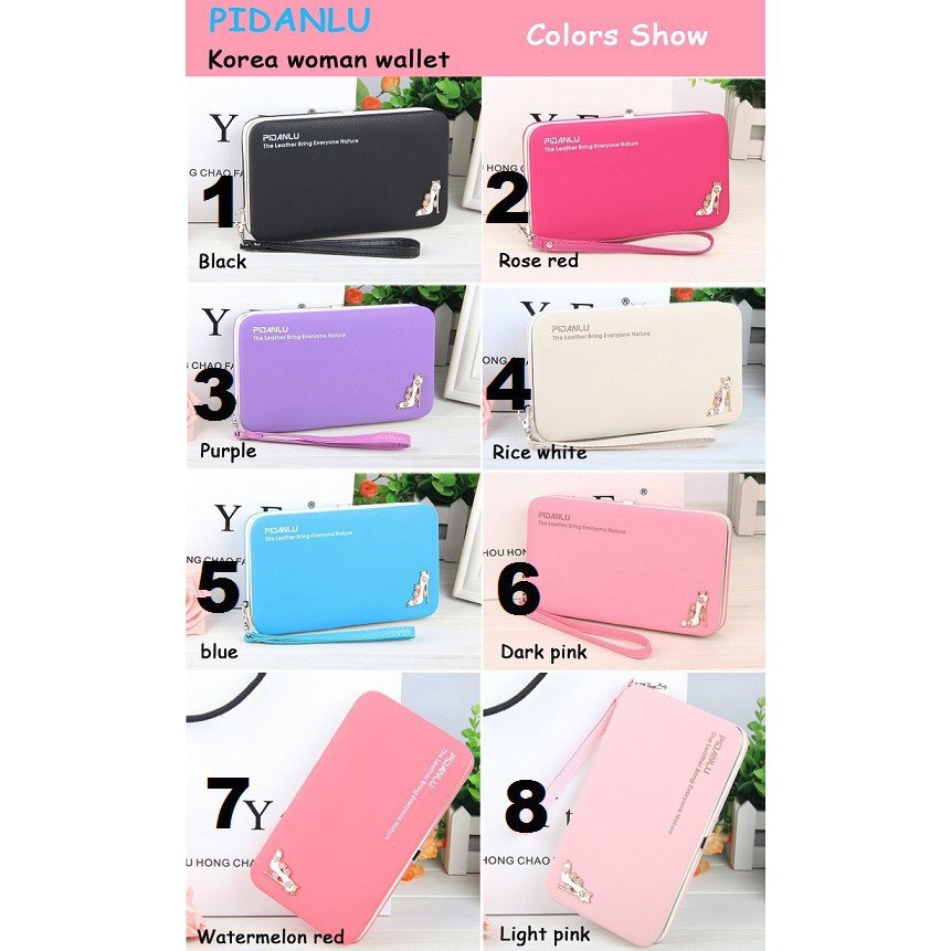 FYGALERYSURABAYA N1311 Dompet Panjang Pidanlu &amp; Ellieth Elegant Polos Penyimpanan Kartu dan Uang