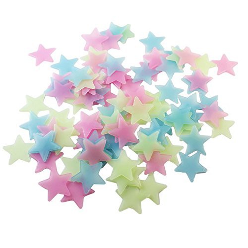 100pcs Stiker Bintang Glow in the Dark Star Wall Sticker