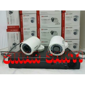 PAKET CCTV 4CH HIKVISION 2MP FULL HD 1080p (komplit Tggl pasang )