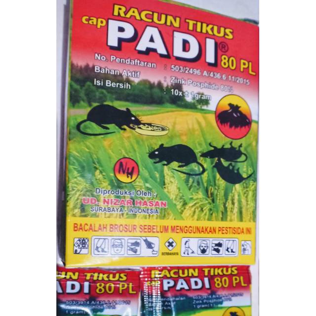 Racun Tikus Rodentisida Ampuh Cap Padi - Makassar