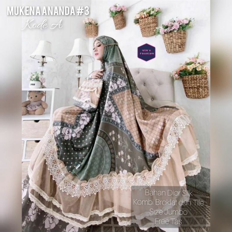 Mukena Ananda Mewah Dior Silk