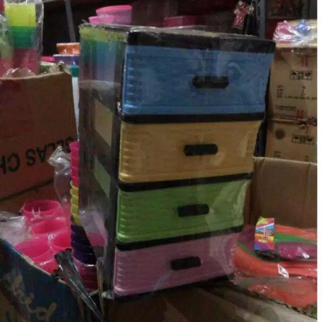 [hawaii] Container / Laci Plastik Mini 4 Susun