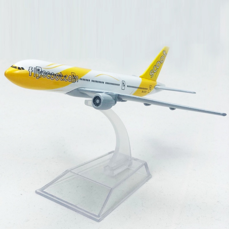 Scoot Airways 777 Model Pesawat Singapura Diecast Alloy 16CM Dengan Landing Gear Untuk Suvenir